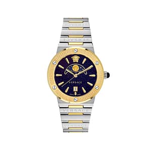 Versace Gray Stainless Steel Dress Watch