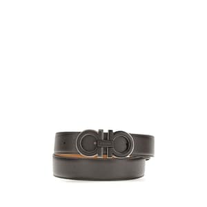 Ferragamo Brown Calf Leather Bos Taurus Regular Belt