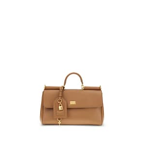 Dolce & Gabbana Beige Calf Leather Bos Taurus Handbag