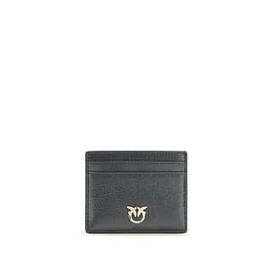 PINKO Gray Calf Leather Bos Taurus Wallet