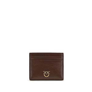 PINKO Bordeaux Calf Leather Bos Taurus Wallet