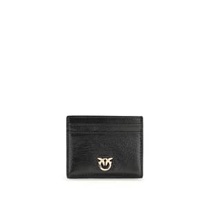 PINKO Black Calf Leather Bos Taurus Wallet
