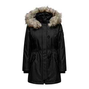 Only Black Polyester Parka