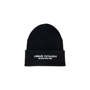 Armani Exchange Black Polyester Cap (Baseball Hat)