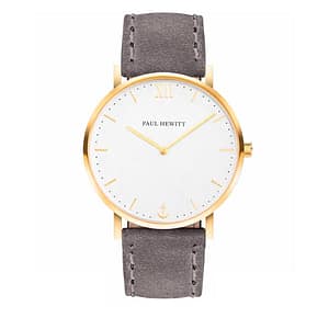 PAUL HEWITT Gray Leather Dress Watch