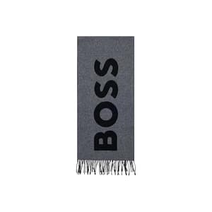 Hugo Boss Gray Wool Scarf