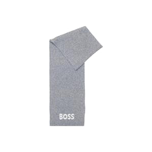 Hugo Boss Gray Polyacrylic Scarf