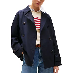 Tommy Hilfiger Blue Organic Cotton Coat