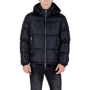 Armani Exchange Blue Polyamide Coat