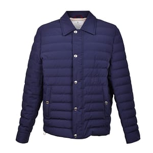 Brunello Cucinelli Blue Polyamide Full-Length Jacket