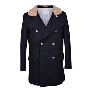 Brunello Cucinelli Blue Cashmere Coat