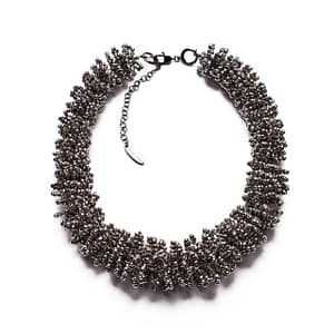 Brunello Cucinelli Silver Glass Necklace