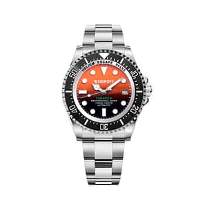 Bobroff Silver Stainless Steel Sport Watch