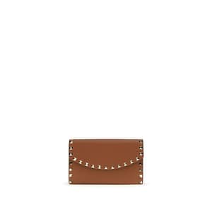 Valentino Garavani Brown Calf Leather Bos Taurus Wallet