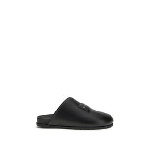 Givenchy Black Calf Leather Bos Taurus Mules