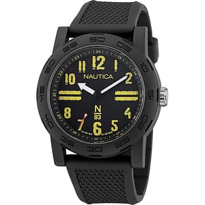 NAUTICA Black Synthetic Sport Watch