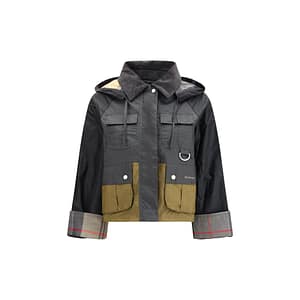 Barbour Black Cotton Full-Length Jacket