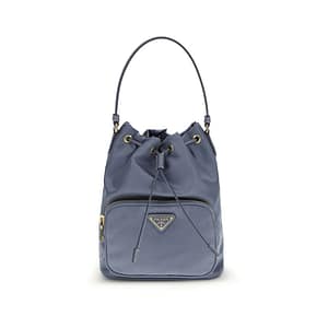 Prada Blue Recycled Polyamide Backet Bag