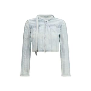 Diesel Blue Cotton Biker Jacket