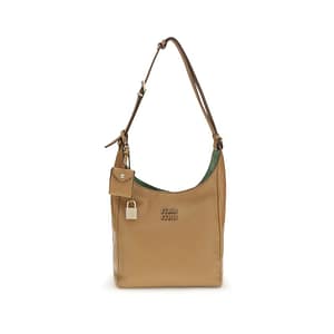 Miu Miu Beige Calf Leather Bos Taurus Shoulder Bag