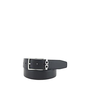 Ferragamo Black Leather Regular Belt