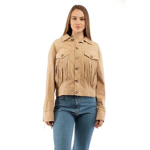 Moschino Beige Leather Jacket
