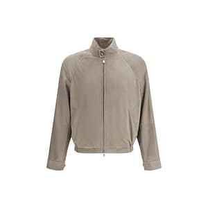 Brunello Cucinelli Bicolor Calf Leather Bos Taurus Full-Length Jacket