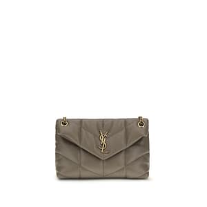Saint Laurent Gray Lamb Leather Shoulder Bag