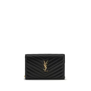 Saint Laurent Black Calf Leather Bos Taurus Wallet