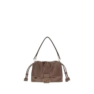 Fendi Brown Lamb Ovis Aries Aries Shoulder Bag