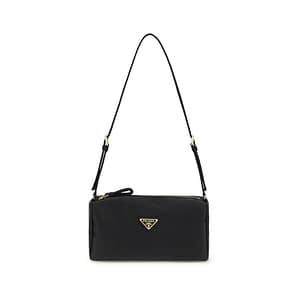 Prada Black Silk Shoulder Bag