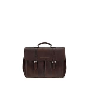 Brunello Cucinelli Bordeaux Calf Leather Bos Taurus Luggage And Travel