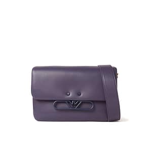 Emporio Armani Purple Bovine Leather Crossbody Bag