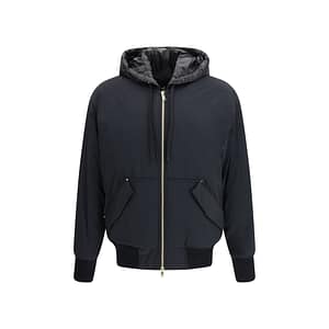 Moose Knuckles Black Nylon Bomber