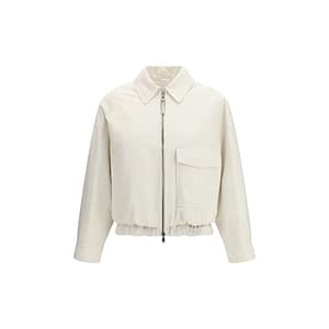 Brunello Cucinelli White Cotton Denim Jacket
