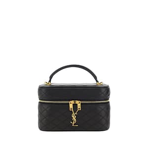 Saint Laurent Black Calf Leather Bos Taurus Handbag