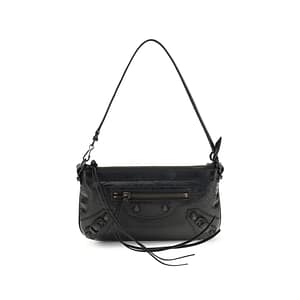 Balenciaga Black Lamb Ovis Aries Aries Shoulder Bag