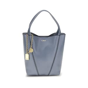 ChloƩ Blue Calf Leather Bos Taurus Shoulder Bag