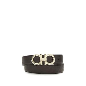 Ferragamo Brown Calf Leather Bos Taurus Regular Belt