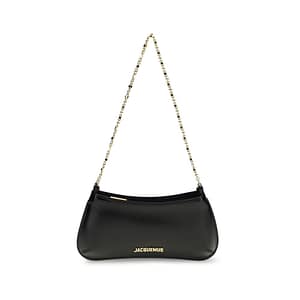 Jacquemus Black Calf Leather Bos Taurus Shoulder Bag