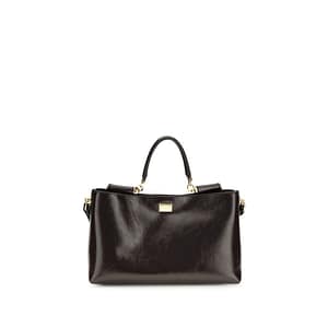 Dolce & Gabbana Brown Calf Leather Bos Taurus Shoulder Bag
