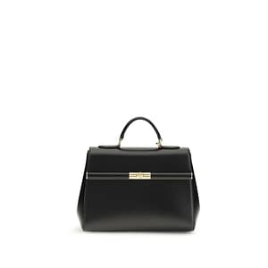 Dolce & Gabbana Black Calf Leather Bos Taurus Shoulder Bag