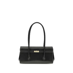 Dolce & Gabbana Black Calf Leather Bos Taurus Shoulder Bag