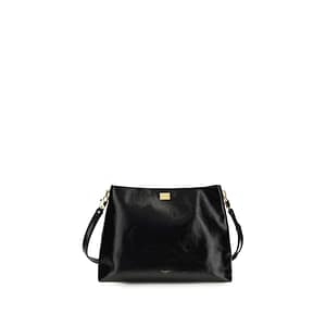 Dolce & Gabbana Black Calf Leather Bos Taurus Shoulder Bag
