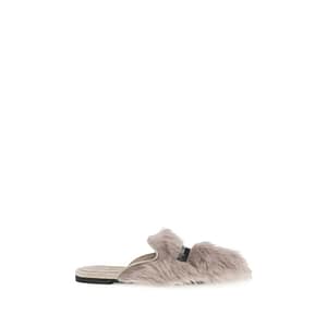 Dolce & Gabbana Gray Lamb Ovis Aries Aries Mules