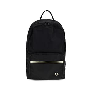 Fred Perry Black Nylon Backpack