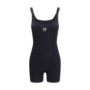 Marine Serre Black Cotton Jumpsuit