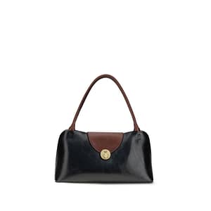 Versace Black Calf Leather Bos Taurus Shoulder Bag