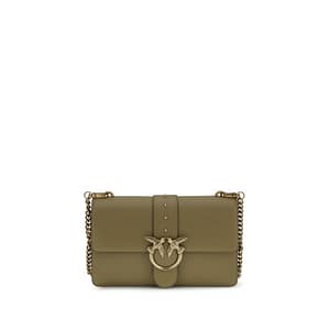 PINKO Bicolor Calf Leather Bos Taurus Shoulder Bag