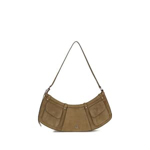 PINKO Beige Calf Leather Bos Taurus Shoulder Bag